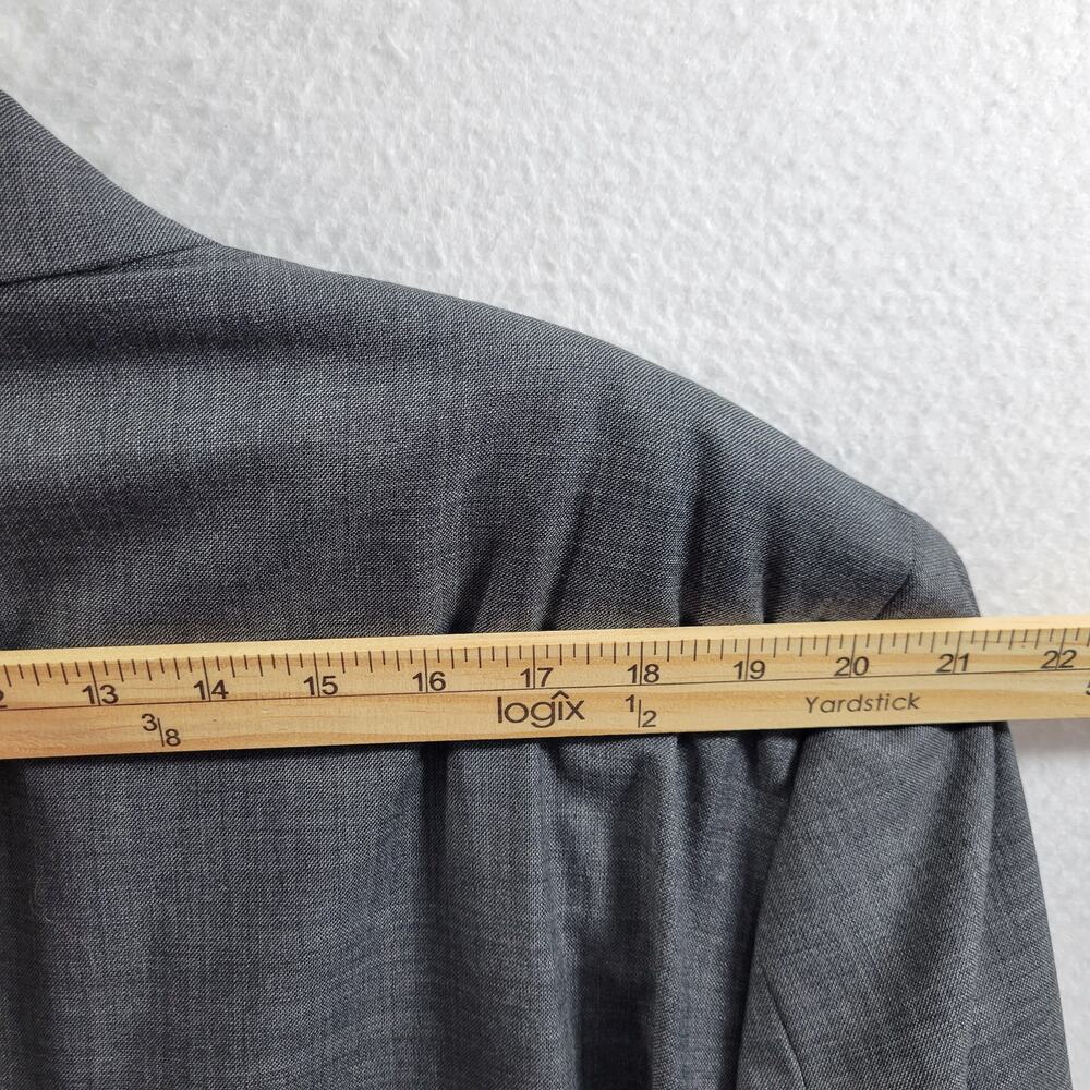 Lauren Ralph Lauren Gray 100% Wool Natural Stretch Sports Jacket Size 48R 11924 - Picture 10 of 10